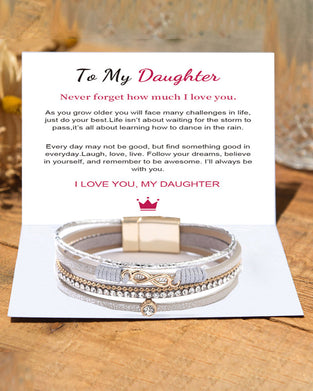 Figur 8 magnetisk spenne lærarmbånd for damer