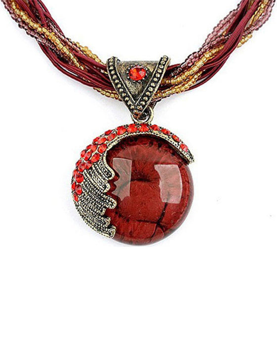 Boho håndflettet kjede med anheng