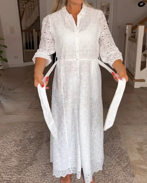 Elegant 3/4-ermet midikjole