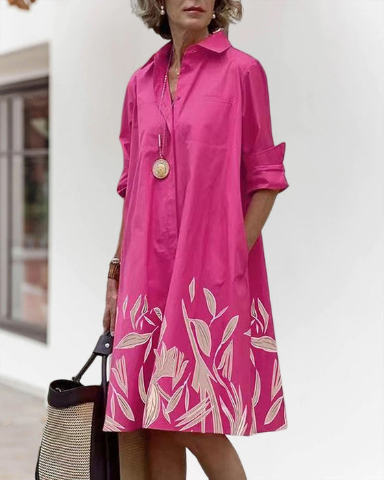 Skjortekjole med trykk