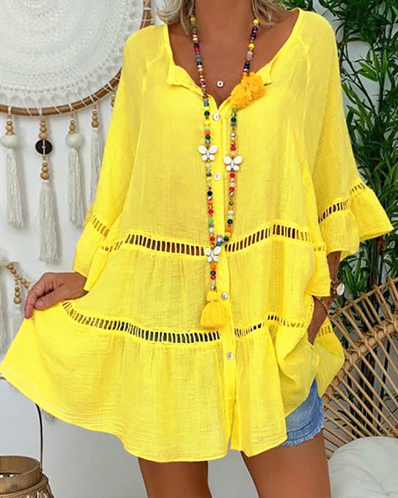 Topp med Trekvart Ermer