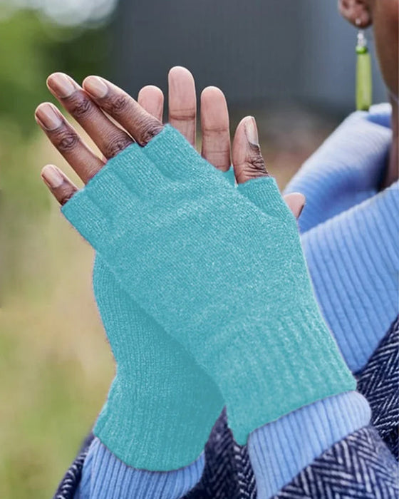 Unisex termiske halvfinger hansker