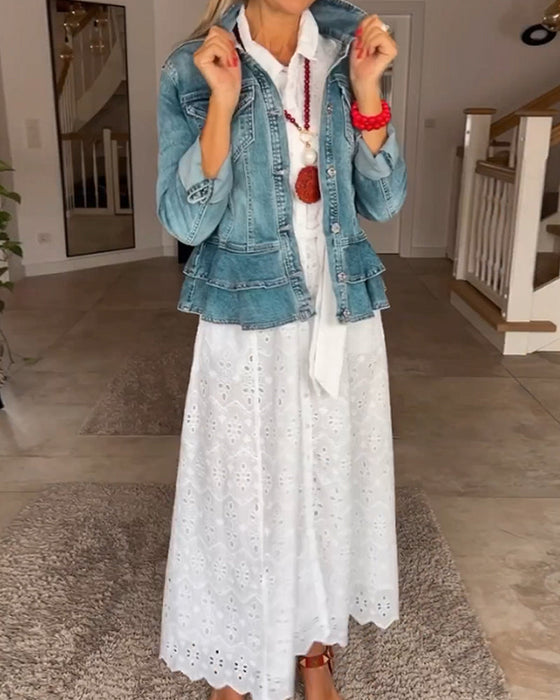 Elegant 3/4-ermet midikjole