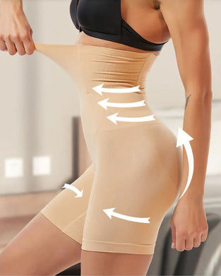 Mage-forming shorts med høyt liv