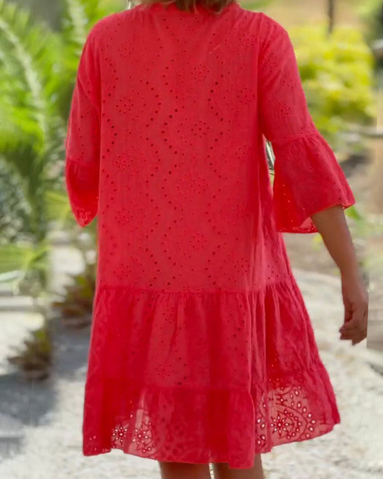 Løs hul blonde kjole