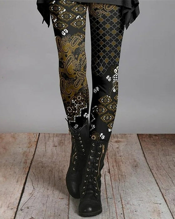 Retro Leggings Etnisk stil