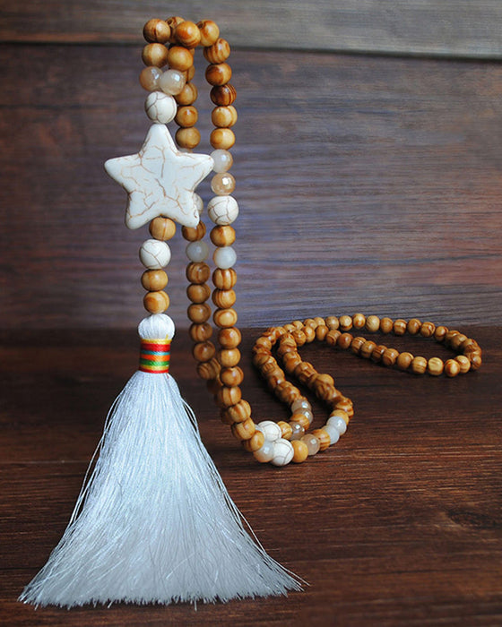 Håndperlet langt kjede