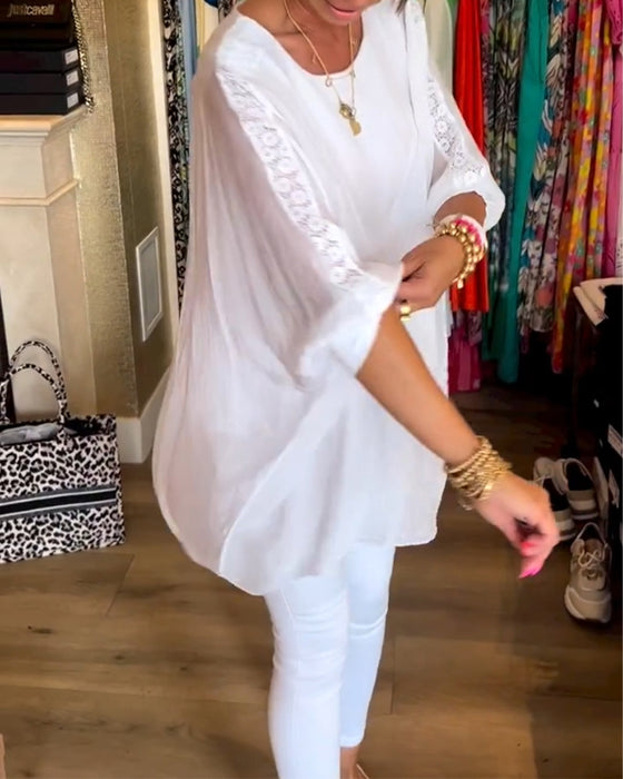 3/4-ermet ensfarget uregelmessig topp