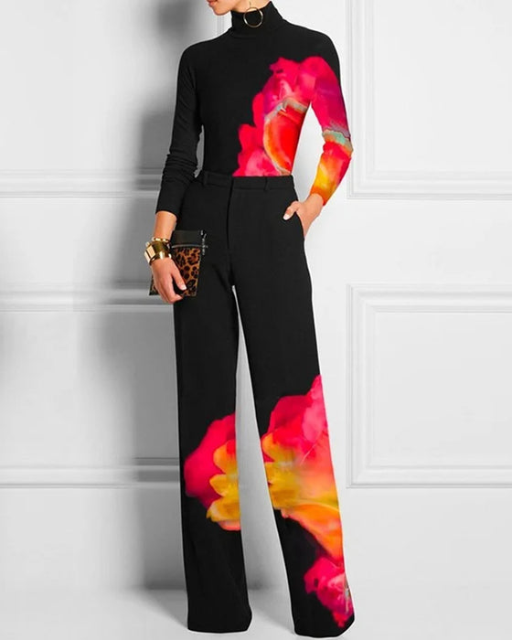 Skinny T-skjorte med høy hals