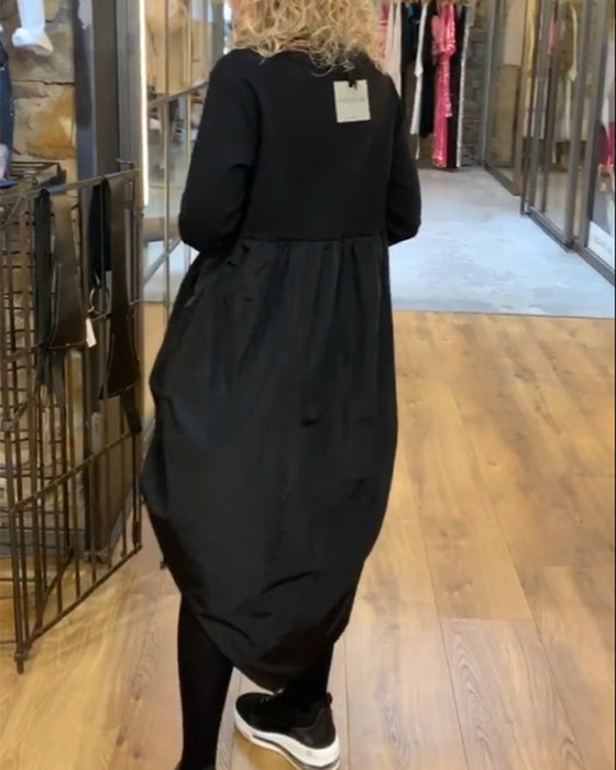 Uformell kjole i patchwork med snøring