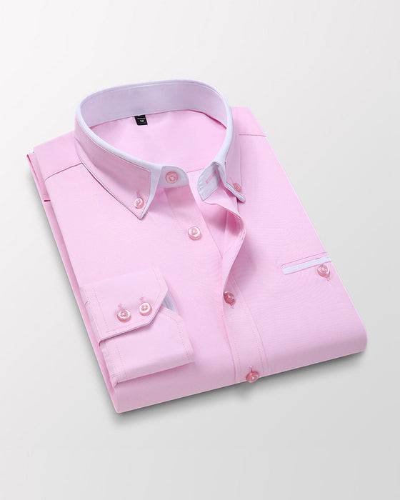 Jakkeslagsskjorte med ensfarget