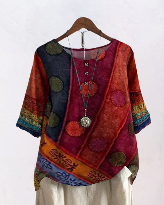 Uformelt topp med halve ermer