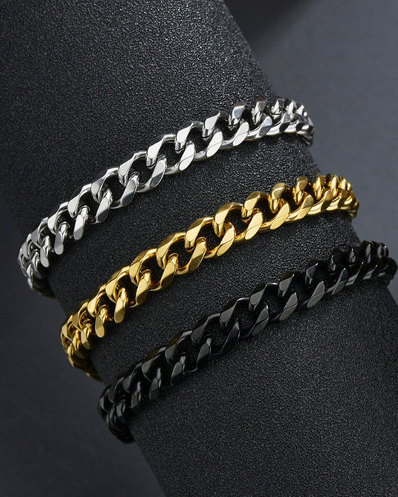 Seks sider polert titan armbånd