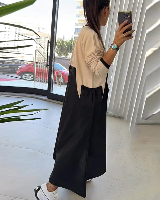 Uformell kjole med patchworklommer