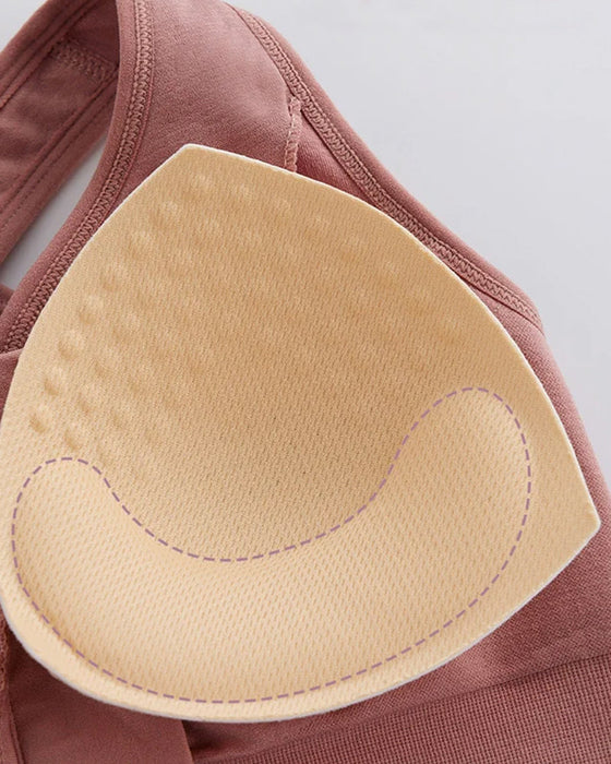 Vest sports-bh med glidelås