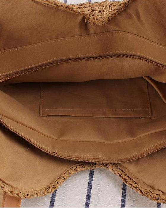 Crossbody stråveske for kvinner