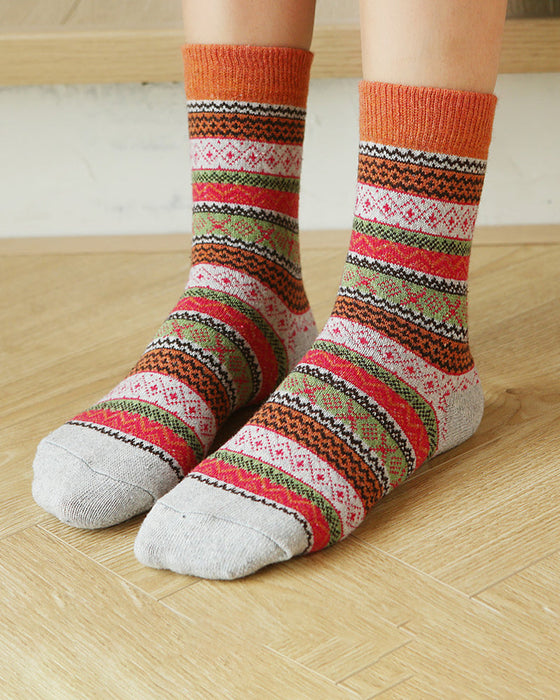 Fargerike Stripe varme sokker