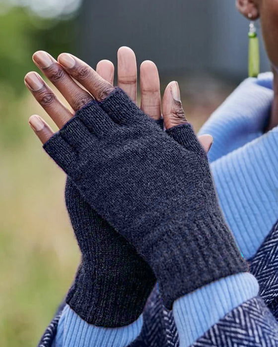 Unisex termiske halvfinger hansker