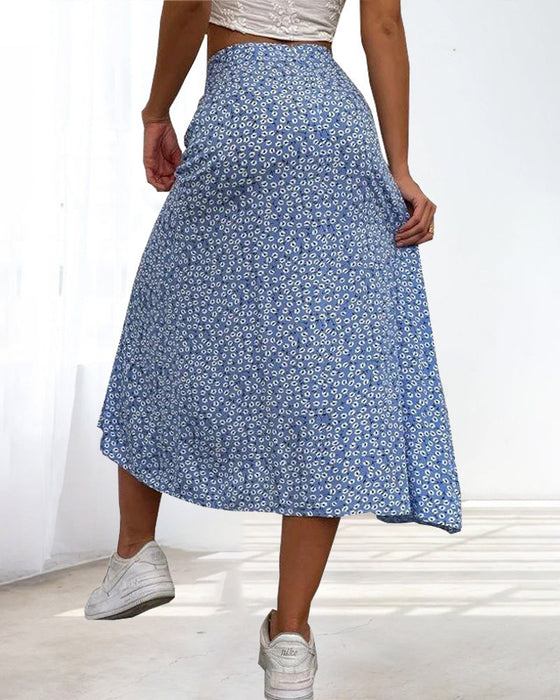 Midt midje pose hofteskjørt med splitt