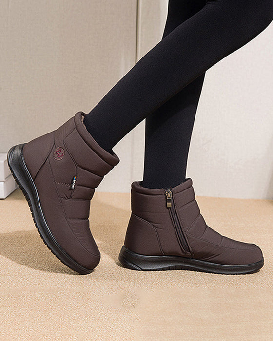 Flate korte snøstøvler