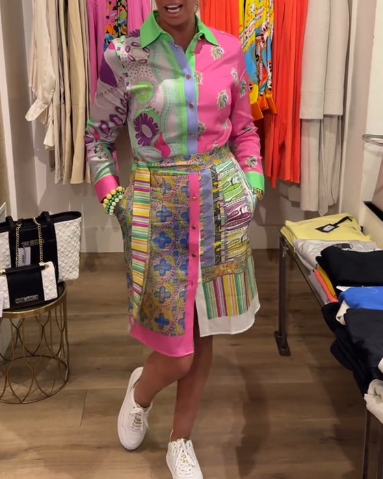 Fargerik jakkeslagskjole