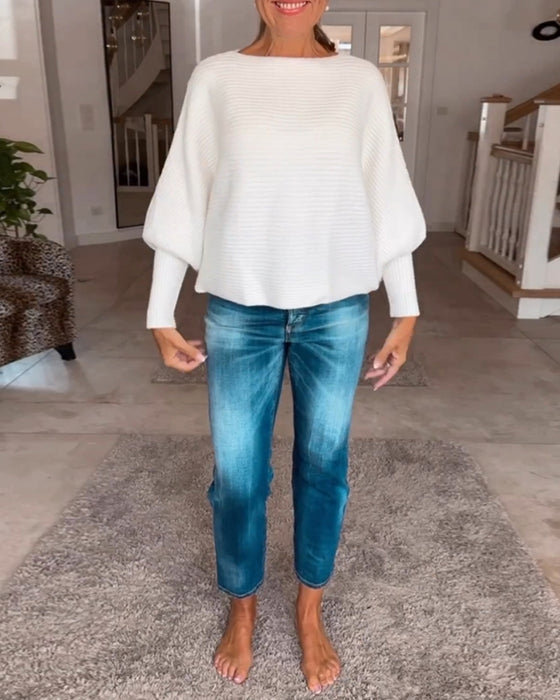 Ensfarget genser med lykterem