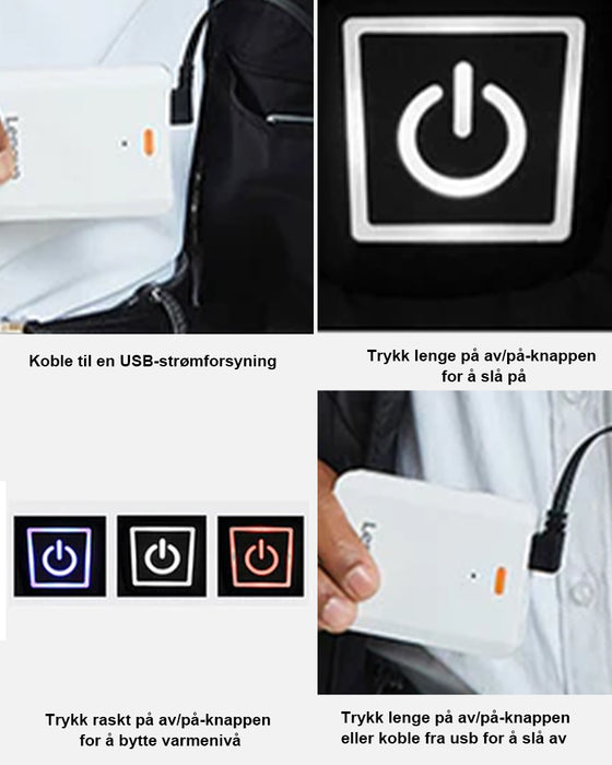 Elektrisk oppvarmet jakke