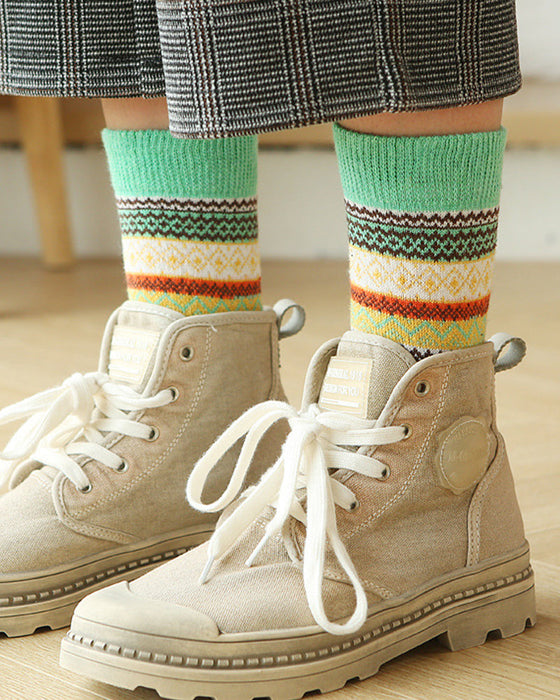 Fargerike Stripe varme sokker