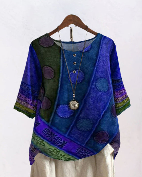 Uformelt topp med halve ermer