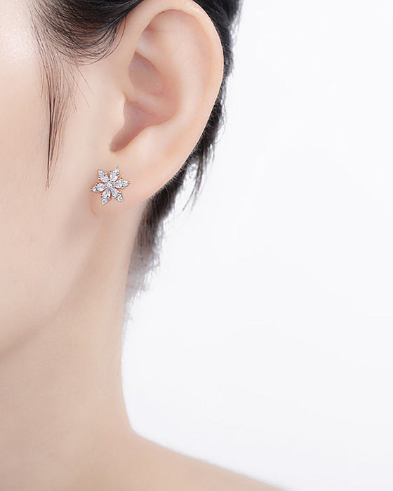 Snøfnuggblomst zirkon øredobber