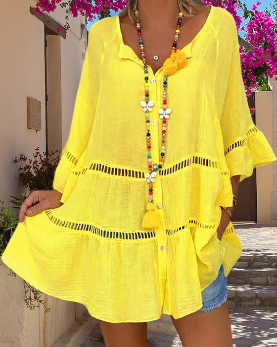 Topp med Trekvart Ermer