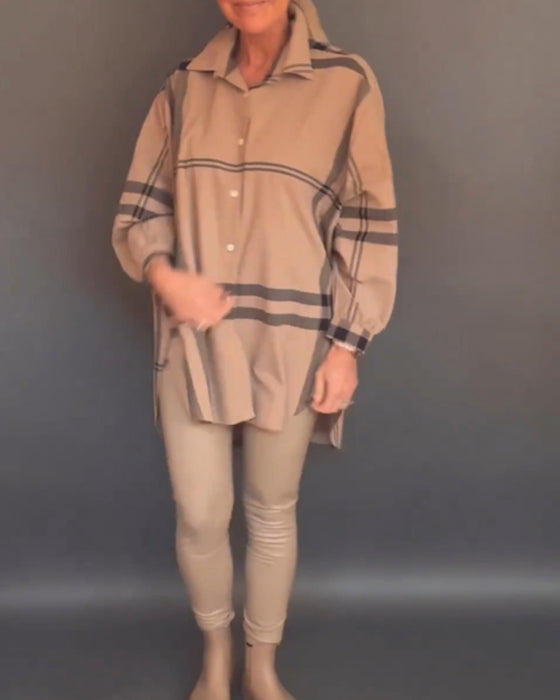 Uformell rutete jakkeslagsskjorte