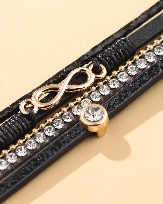 Figur 8 magnetisk spenne lærarmbånd for damer