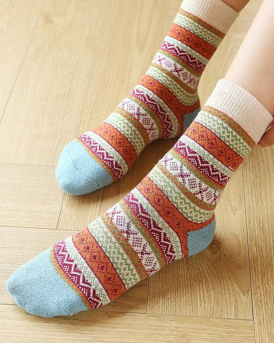 Fargerike Stripe varme sokker