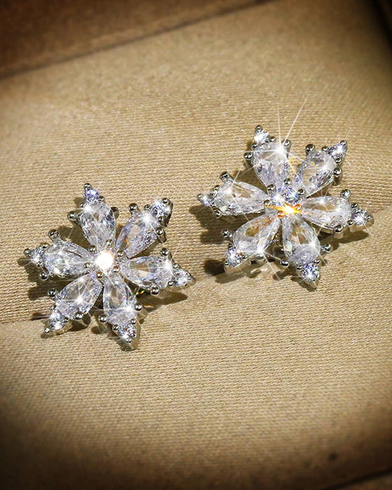Snøfnuggblomst zirkon øredobber