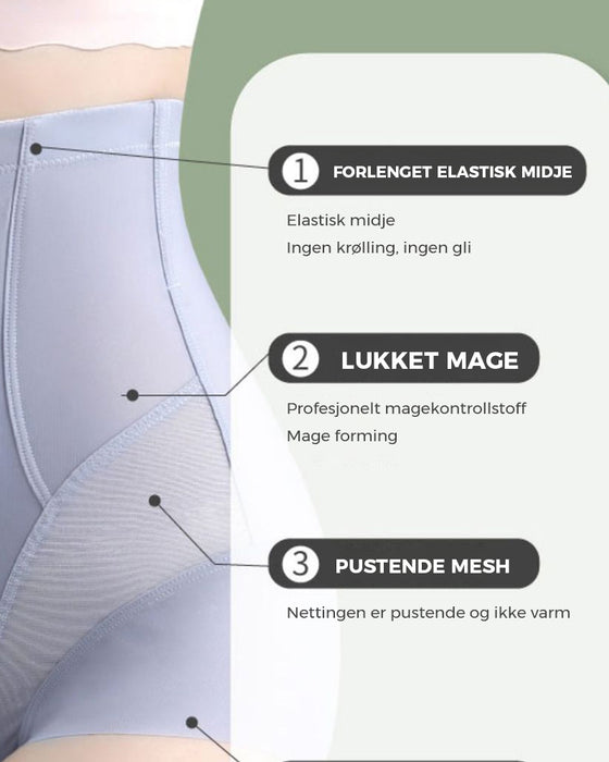 Shapewear-shorts med høy midje og rumpeløft