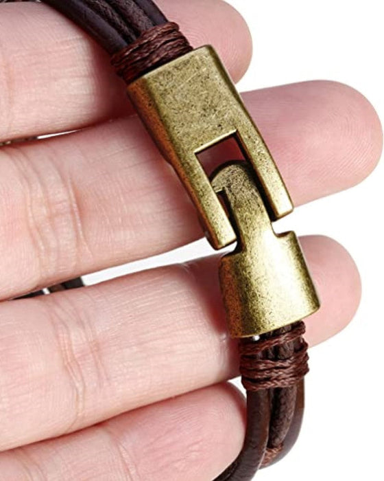 Vintage mote armbånd i skinn