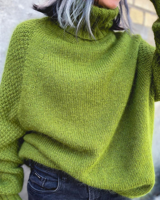 Ensfarget turtleneck genser
