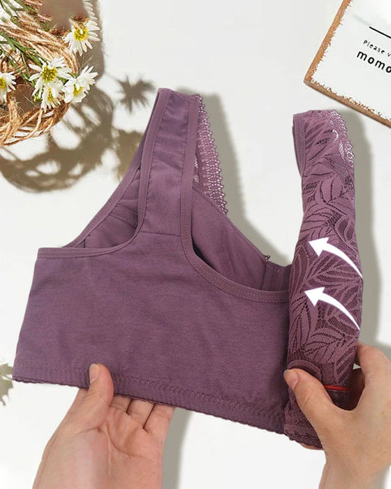 Blonde BH med foran lukking med glidelås