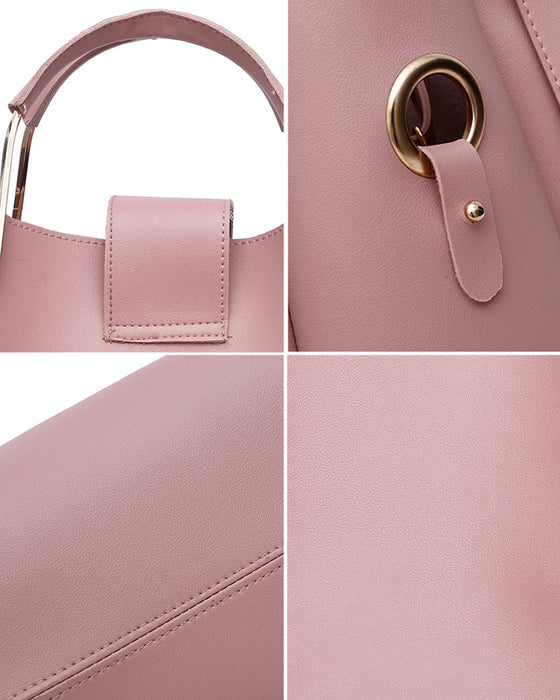 Dame håndveske skulderveske 3 deler sett