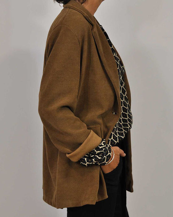 casual bluse med V-hals