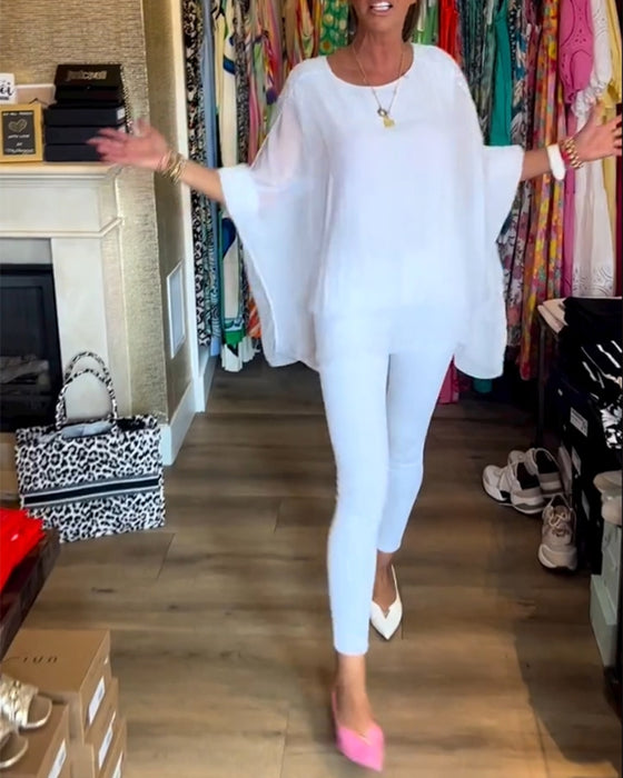 3/4-ermet ensfarget uregelmessig topp