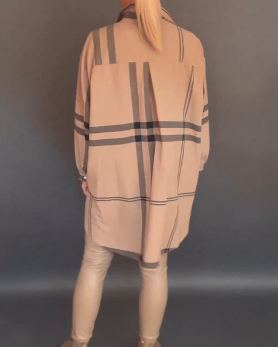 Uformell rutete jakkeslagsskjorte