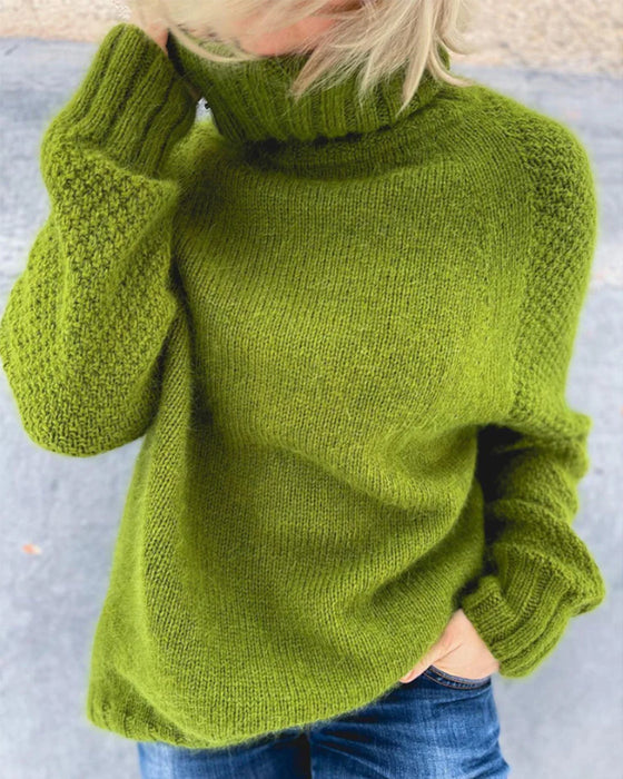 Ensfarget turtleneck genser