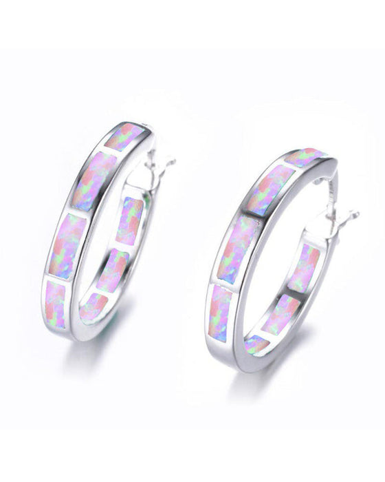 Fargerike runde øredobber