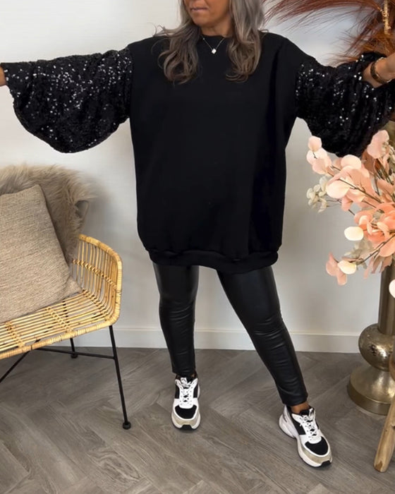 Gensere med solide farger og skjøting