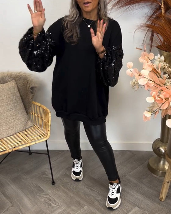 Gensere med solide farger og skjøting